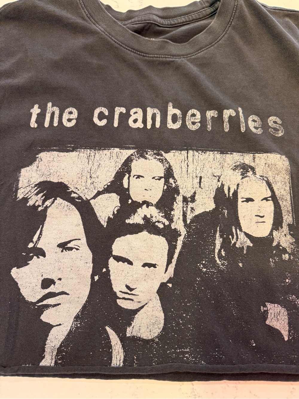 the cranberries crop band tee M black - Picture 2 of 4
